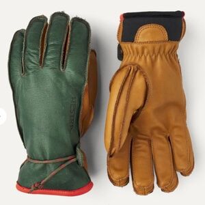 **Men's NWT Hestra Wakayama Ski Glove - UNIQUE! (Sz 10, color Forest & Cork)**